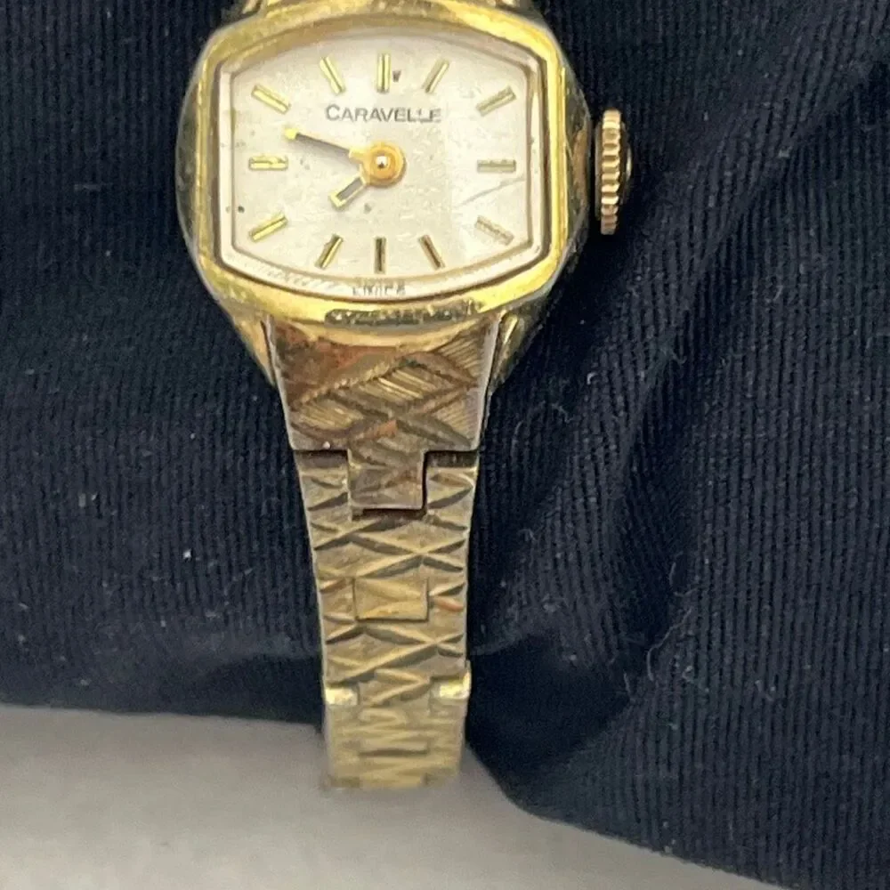 Caravelle by Bulova Women's Goldtone N9‎ Base Metal Textured Wristwatch